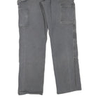 CARHARTT Mens Jeans Grey Regular Straight Denim W31 L32 Workwear Zip Closure
