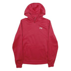 UNDER ARMOUR Mens Red Hoodie S Lightweight Sports Sweatshirt