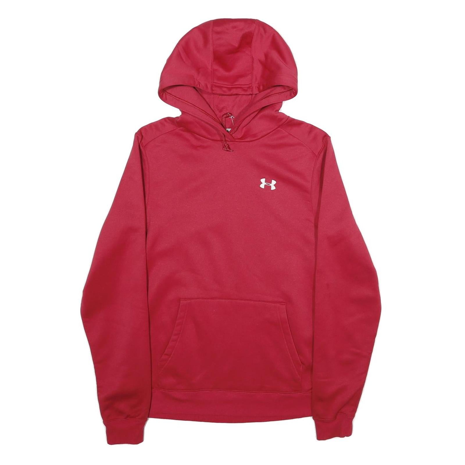 UNDER ARMOUR Mens Red Hoodie S Lightweight Sports Sweatshirt