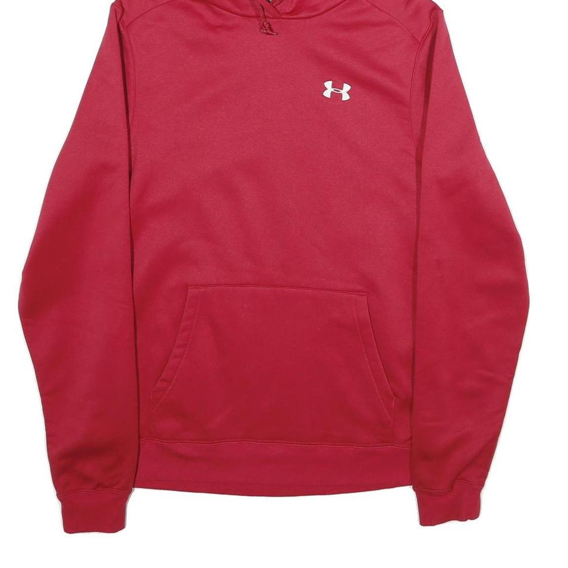 UNDER ARMOUR Mens Red Hoodie S Lightweight Sports Sweatshirt