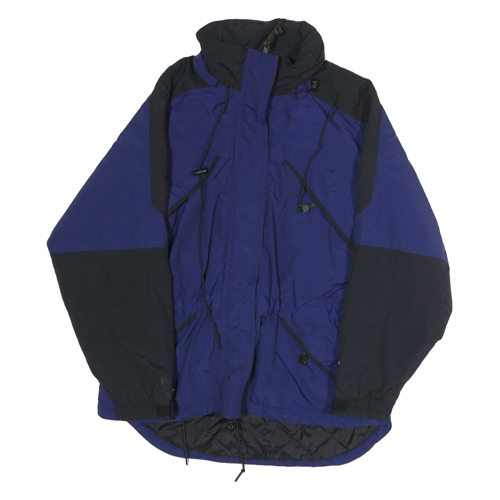 WHITE SIERRA Womens Blue & Black Outdoor Jacket M Polyester Zip Shell Plain