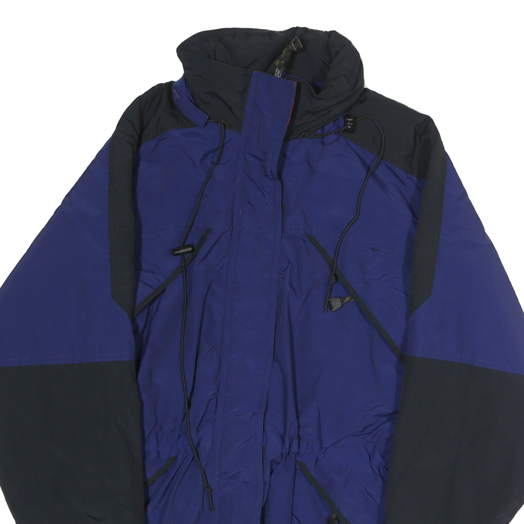 WHITE SIERRA Womens Blue & Black Outdoor Jacket M Polyester Zip Shell Plain