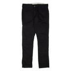 DICKIES Womens Trousers Black Slim Straight W30 L30