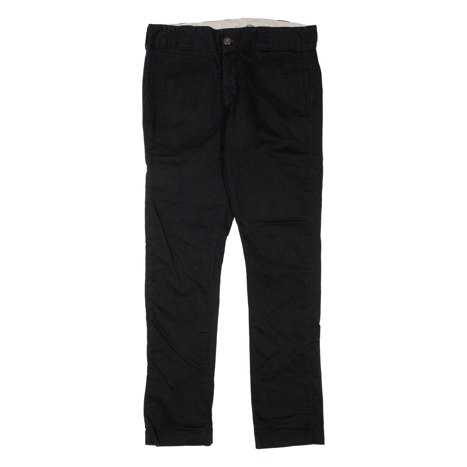 DICKIES Womens Trousers Black Slim Straight W30 L30