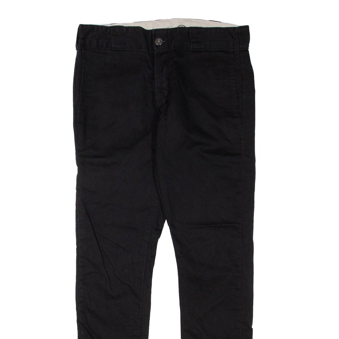 DICKIES Womens Trousers Black Slim Straight W30 L30