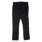 DICKIES Womens Trousers Black Slim Straight W30 L30