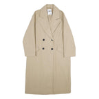 ZARA Womens Beige Classic Jacket XS Plain Button Fastening Elegant Design