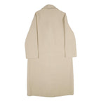 ZARA Womens Beige Classic Jacket XS Plain Button Fastening Elegant Design
