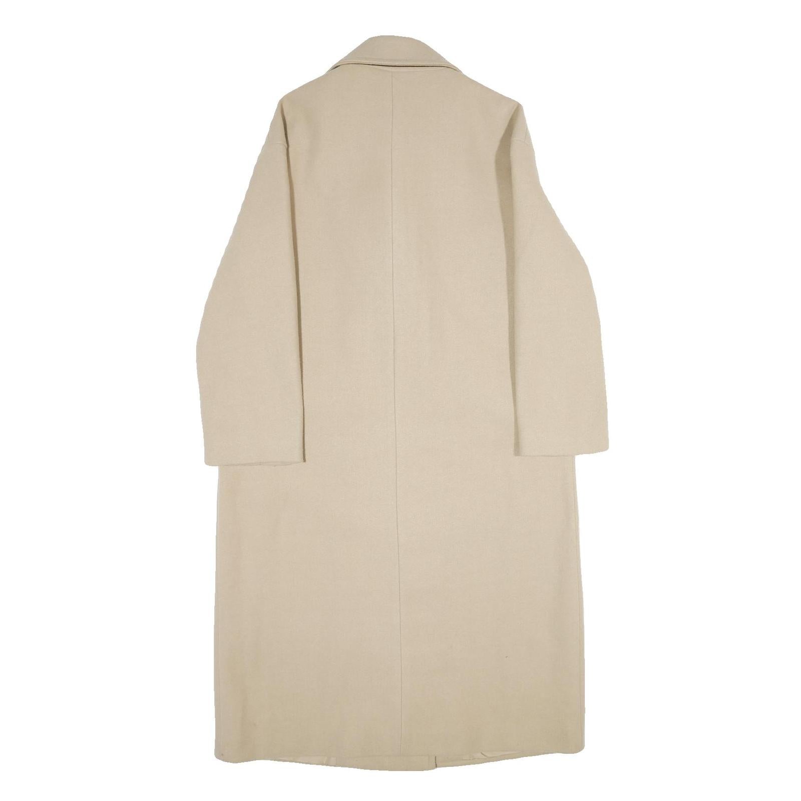 ZARA Womens Beige Classic Jacket XS Plain Button Fastening Elegant Design