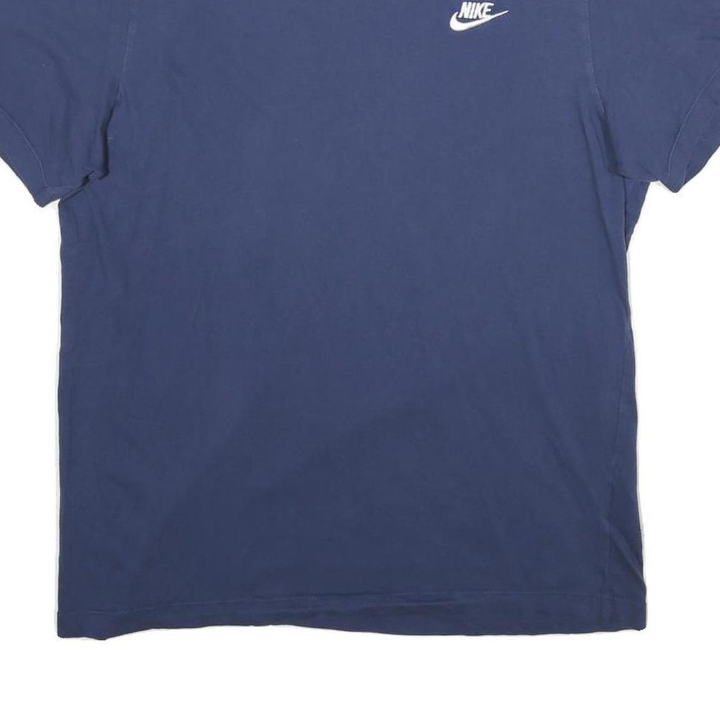NIKE Mens Blue Graphic T-Shirt M Short Sleeve Crew Neck Casual Cotton