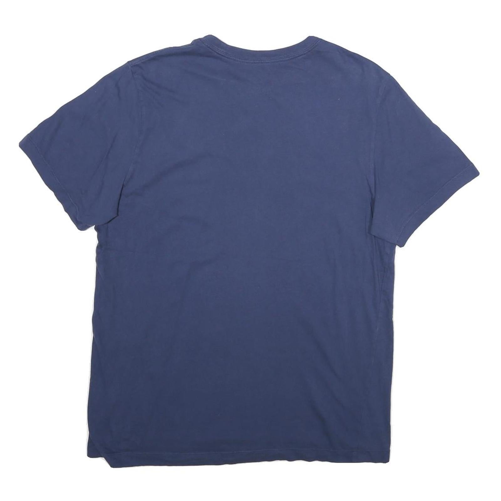 NIKE Mens Blue Graphic T-Shirt M Short Sleeve Crew Neck Casual Cotton