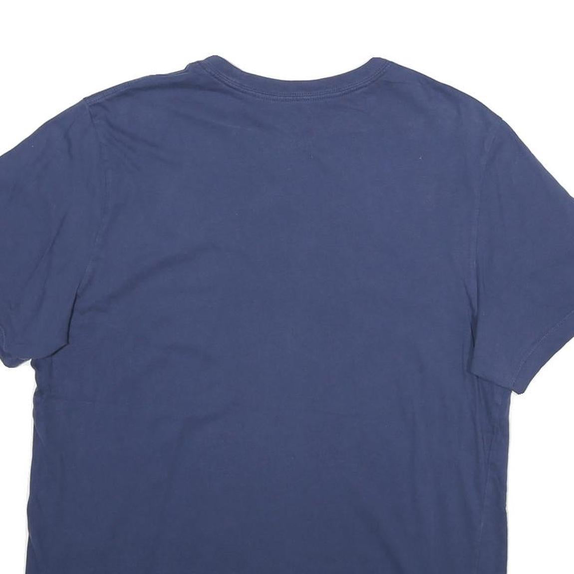 NIKE Mens Blue Graphic T-Shirt M Short Sleeve Crew Neck Casual Cotton