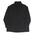 Womens Black Classic Jacket L Polyester Blend Plain Zip Closure Long Sleeve