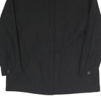 Womens Black Classic Jacket L Polyester Blend Plain Zip Closure Long Sleeve