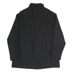 Womens Black Classic Jacket L Polyester Blend Plain Zip Closure Long Sleeve
