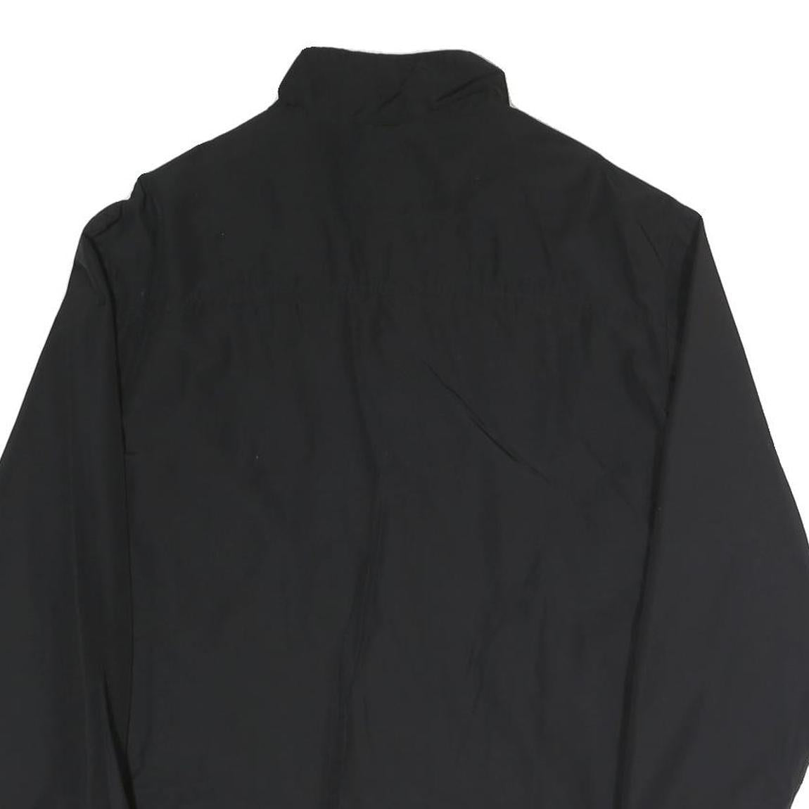 Womens Black Classic Jacket L Polyester Blend Plain Zip Closure Long Sleeve