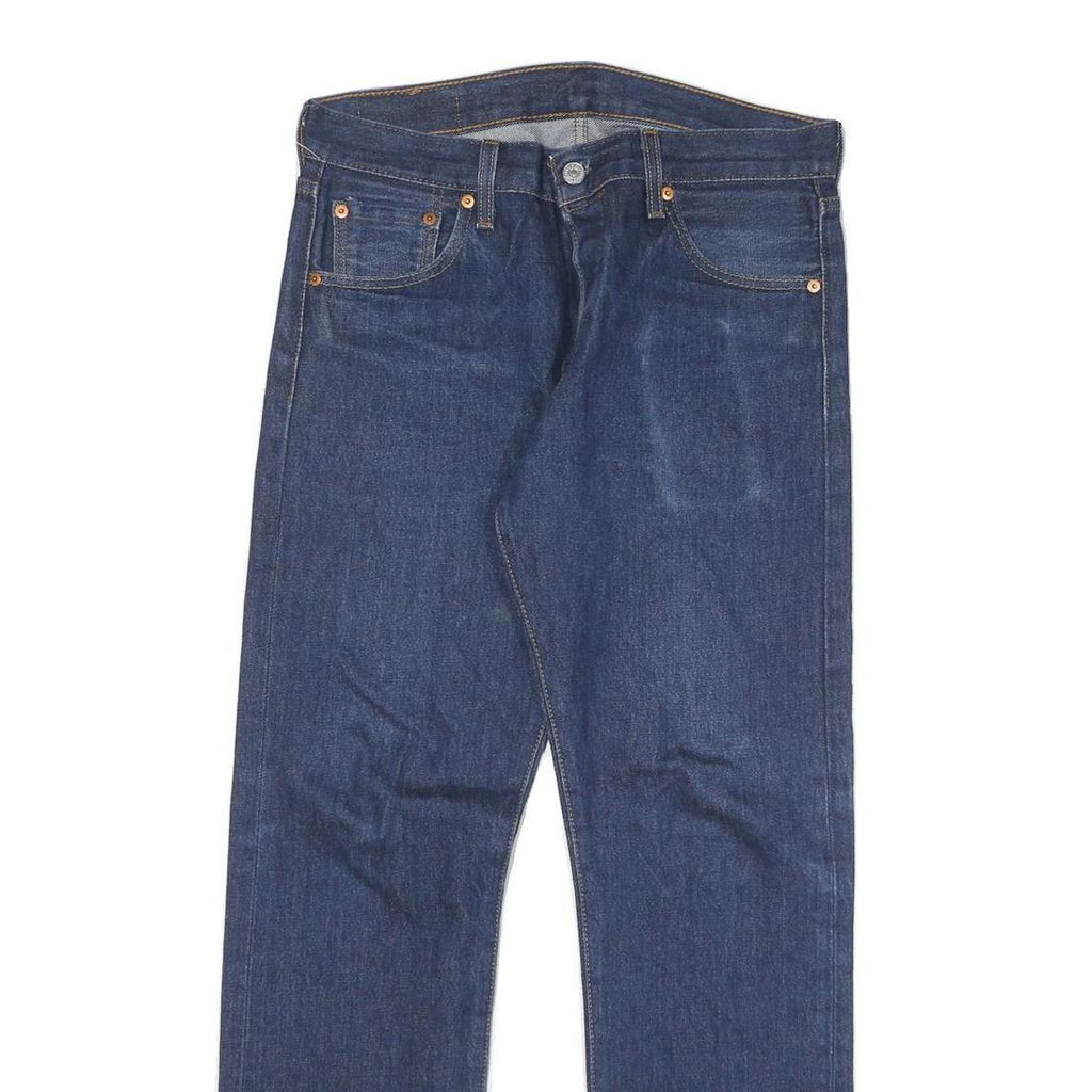 LEVI'S 501 Mens Jeans Blue Regular Straight Denim Medium W31 L29 Classic Button