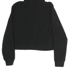 FILA Womens Black Cotton Hoodie S Sherpa Lined Drawstring Hood Pullover