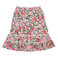 Womens Black Floral Cotton Blend Flare Knee Length Skirt M Summer Printed