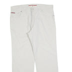 LEE COOPER Mens Cotton Blend White Regular Straight Trousers W36 L30 Classic Zip