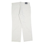 LEE COOPER Mens Cotton Blend White Regular Straight Trousers W36 L30 Classic Zip