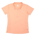 SLAZENGER Womens Peach Plain Short Sleeve Polo Shirt UK 14 Polyester Blend