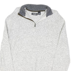 CHAPS Mens Cream Grey Pullover Plain Roll Neck Basic Knit M Cotton Blend Jumper