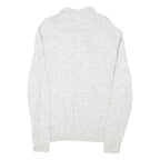 CHAPS Mens Cream Grey Pullover Plain Roll Neck Basic Knit M Cotton Blend Jumper