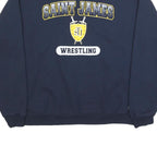 CHAMPION Mens Navy Blue Saint James Wrestling Crew Neck L Sweatshirt