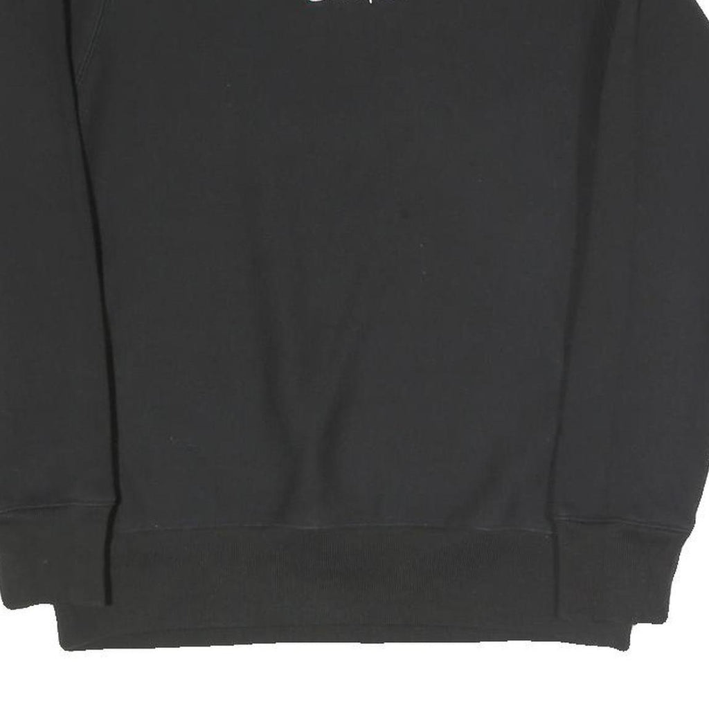 CHAMPION Mens Black Crew Neck XS Cotton Blend Pullover Sweatshirt Embroidered