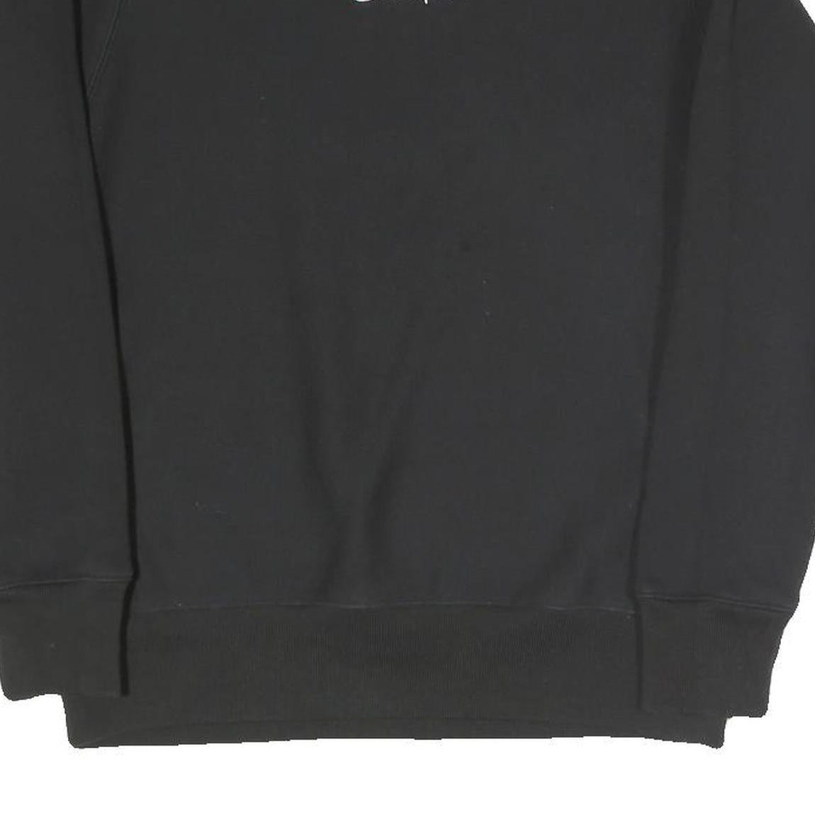 CHAMPION Mens Black Crew Neck XS Cotton Blend Pullover Sweatshirt Embroidered