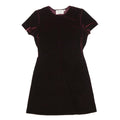 MARIAN & MARAL Womens Maroon Velvet Short Sleeve Mini Dress Cotton Blend M