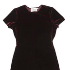 MARIAN & MARAL Womens Maroon Velvet Short Sleeve Mini Dress Cotton Blend M
