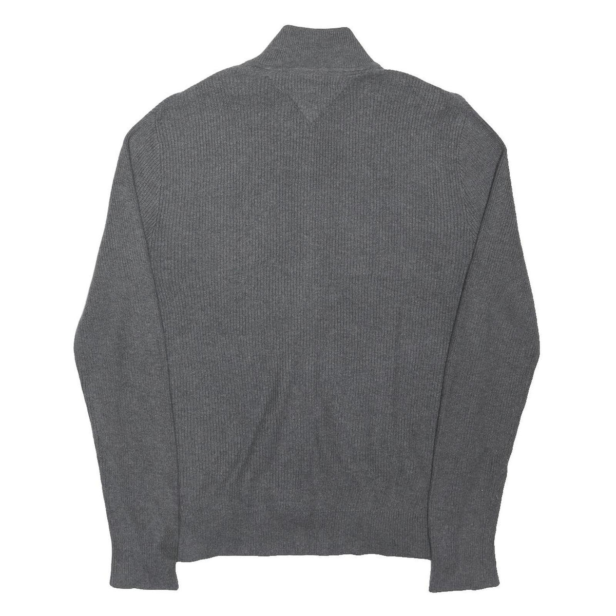 TOMMY HILFIGER Mens Grey Cotton Blend Zip Jacket S Knit Casual Lightweight
