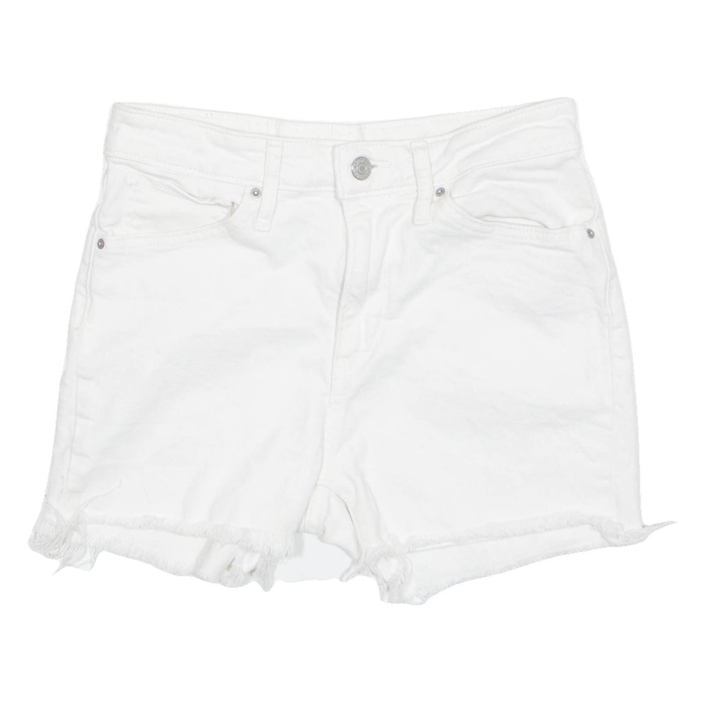 LEVI'S Cut Off 721 High Rise Womens Denim Shorts White S W26