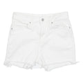 LEVI'S Cut Off 721 High Rise Womens Denim Shorts White S W26