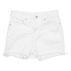 LEVI'S Cut Off 721 High Rise Womens Denim Shorts White S W26