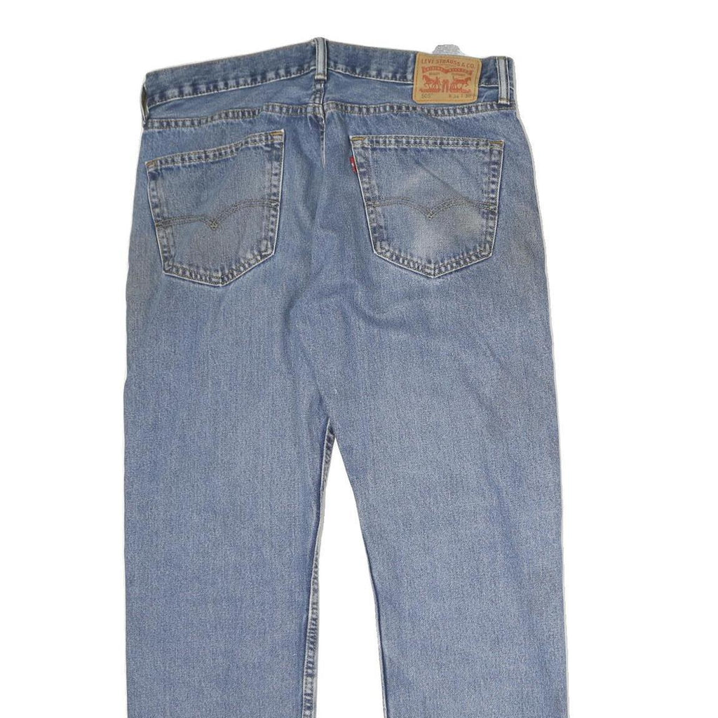 LEVI'S 505 Mens Jeans Blue Regular Straight Denim Medium W34 L30 Classic Fit