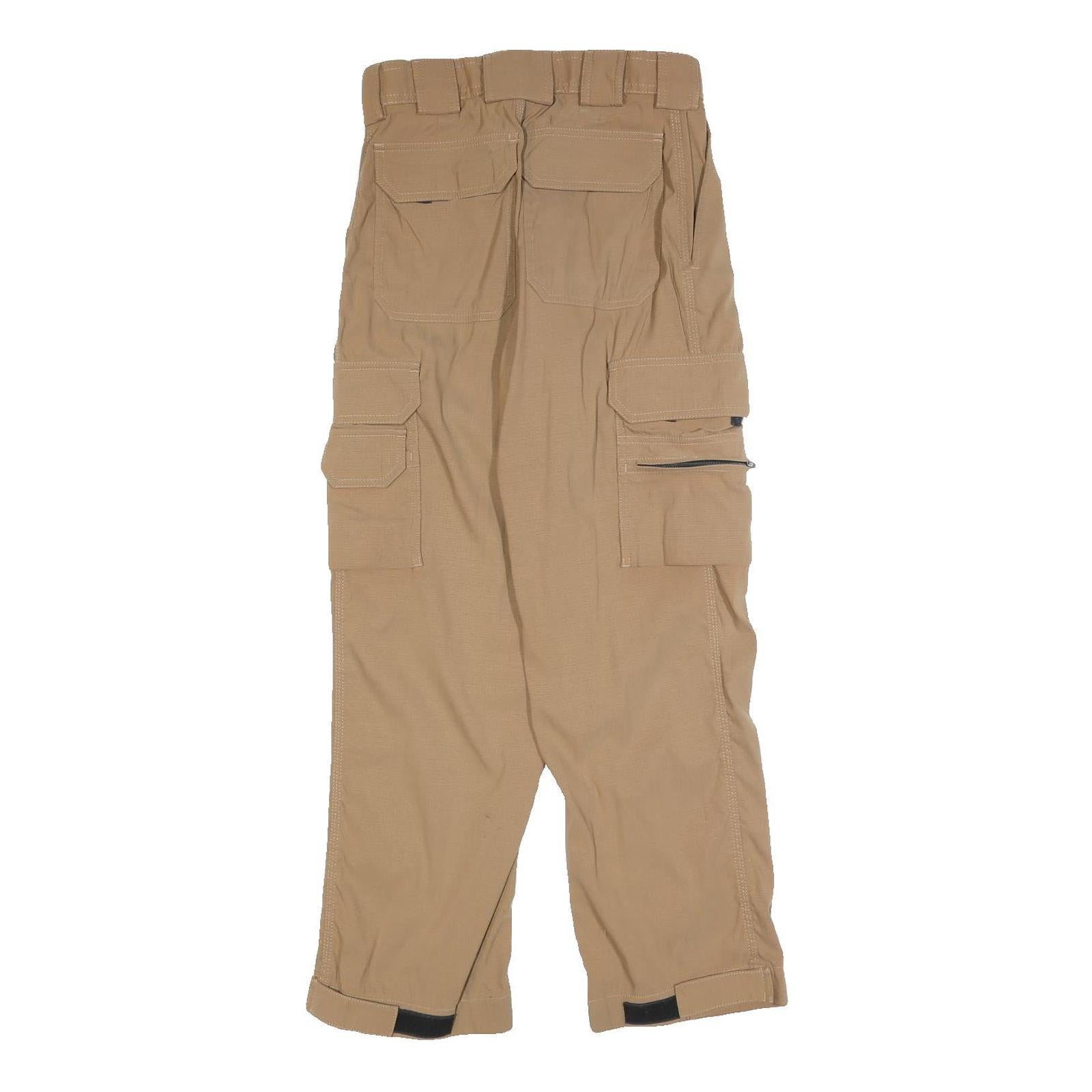 BELTUS Womens Polyester Blend Beige Regular Fit Cargo Trousers W27 L28 Utility