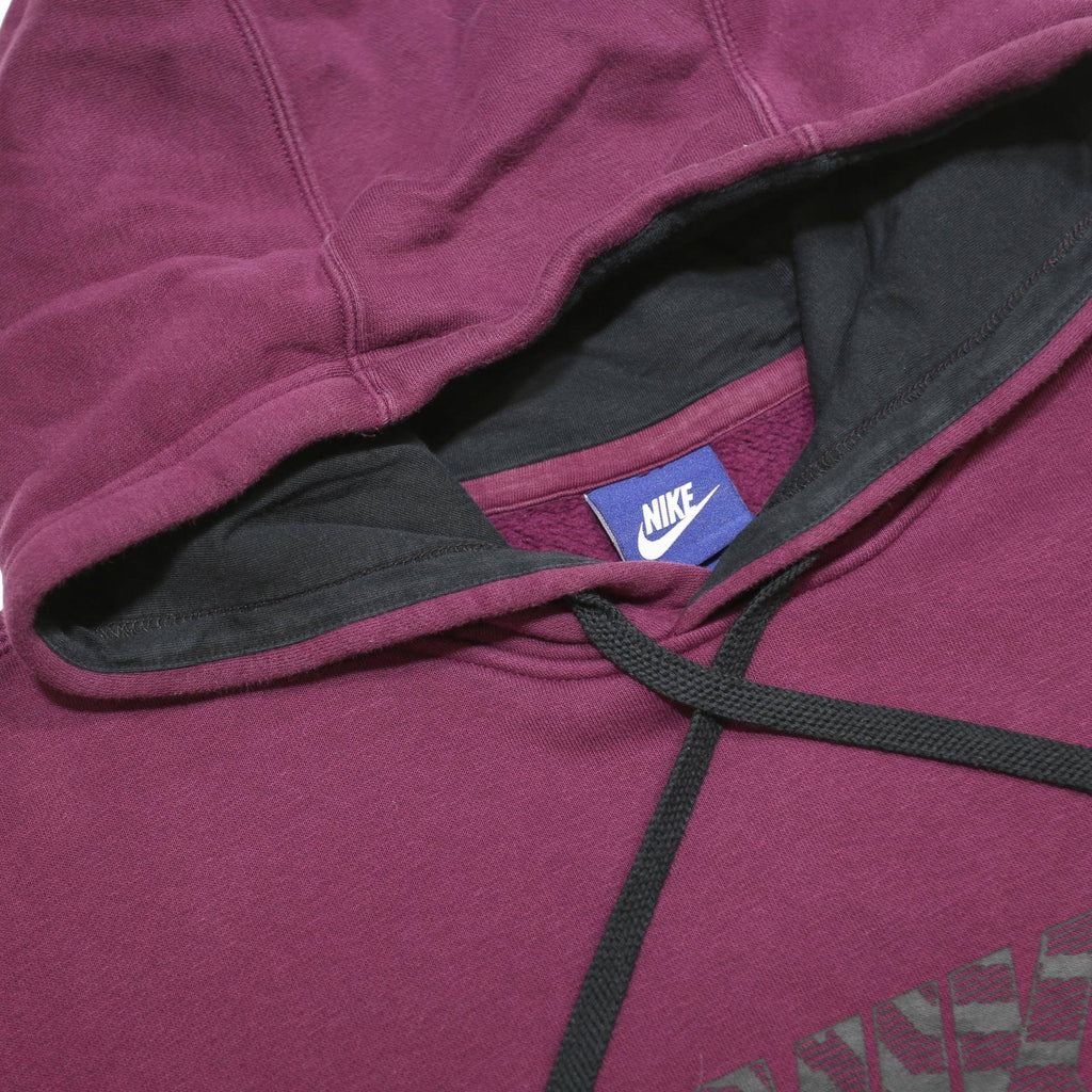 NIKE Mens Maroon Hoodie XL Cotton Blend Pullover Sweatshirt Sports Casual