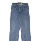 WRANGLER Mens Blue Regular Fit Straight Denim Jeans W31 L34 Classic Casual Zip