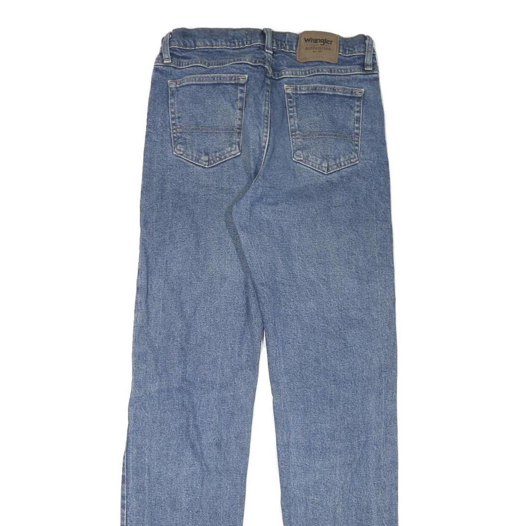 WRANGLER Mens Blue Regular Fit Straight Denim Jeans W31 L34 Classic Casual Zip