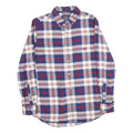 CHAPS Mens Blue & Red Check Shirt S Classic Cotton Button Down Casual