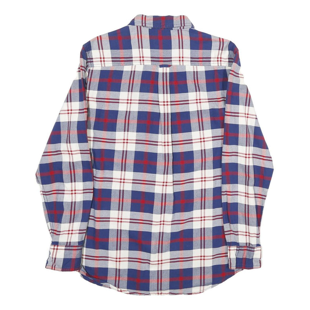 CHAPS Mens Blue & Red Check Shirt S Classic Cotton Button Down Casual