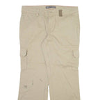 DICKIES Cargo Mens Trousers Beige Relaxed Bootcut W36 L31