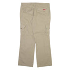 DICKIES Cargo Mens Trousers Beige Relaxed Bootcut W36 L31