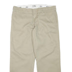 DICKIES Womens Regular Fit Beige Cotton Blend Trousers W36 L28 Casual Workwear