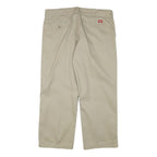 DICKIES Womens Regular Fit Beige Cotton Blend Trousers W36 L28 Casual Workwear