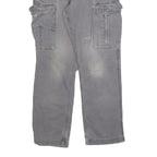 CARHARTT Mens Cotton Blend Grey Relaxed Cargo Trousers W31 L30 Workwear