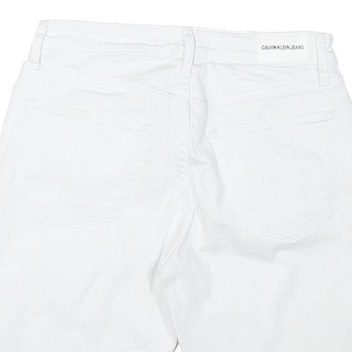CALVIN KLEIN JEANS Womens Shorts White Casual Regular M W28 Cotton Blend